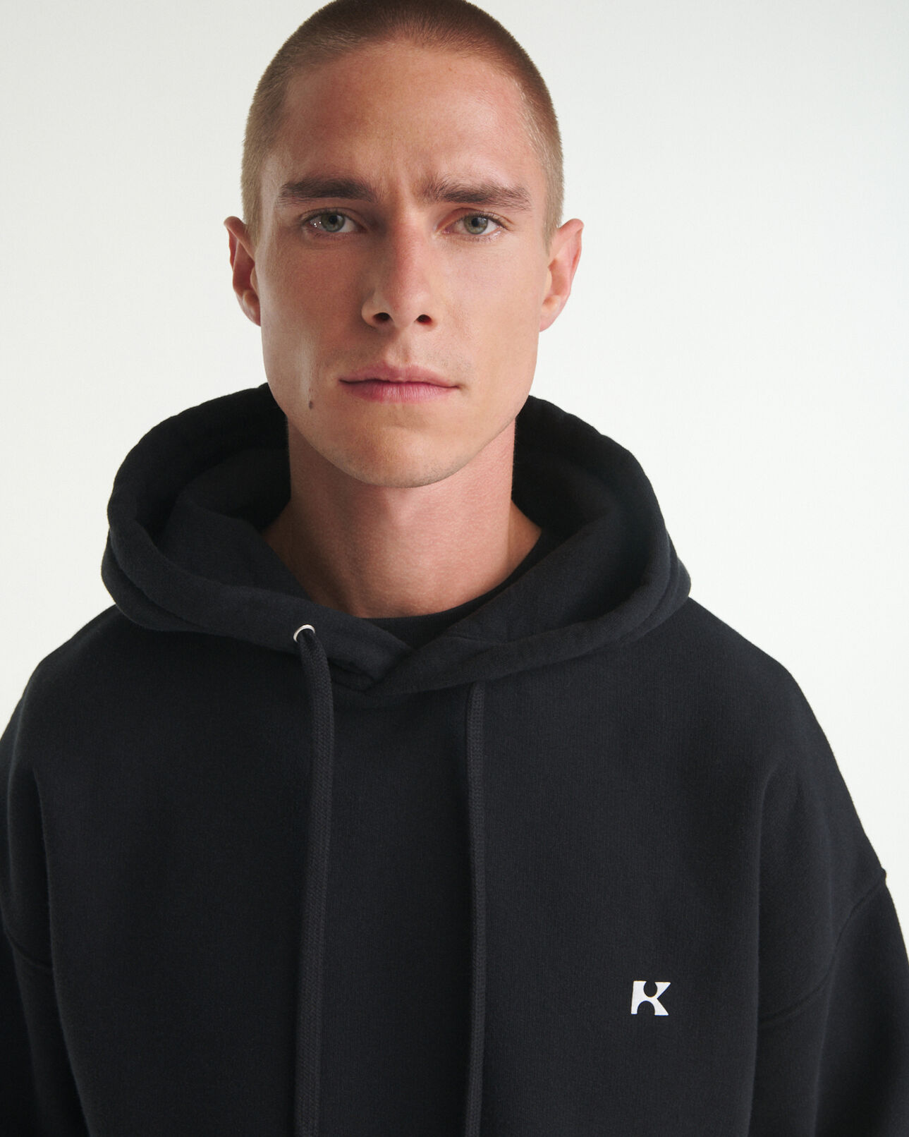 The Kooples HOMME BLACK sweat capuche noir imprimé eclipse dos