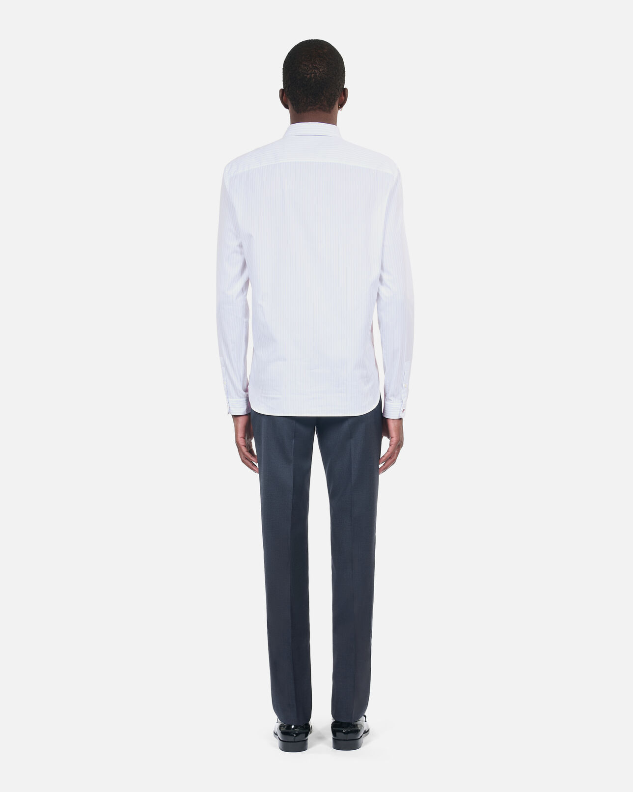 The Kooples MEN WHITE / BLUE white striped formal shirt