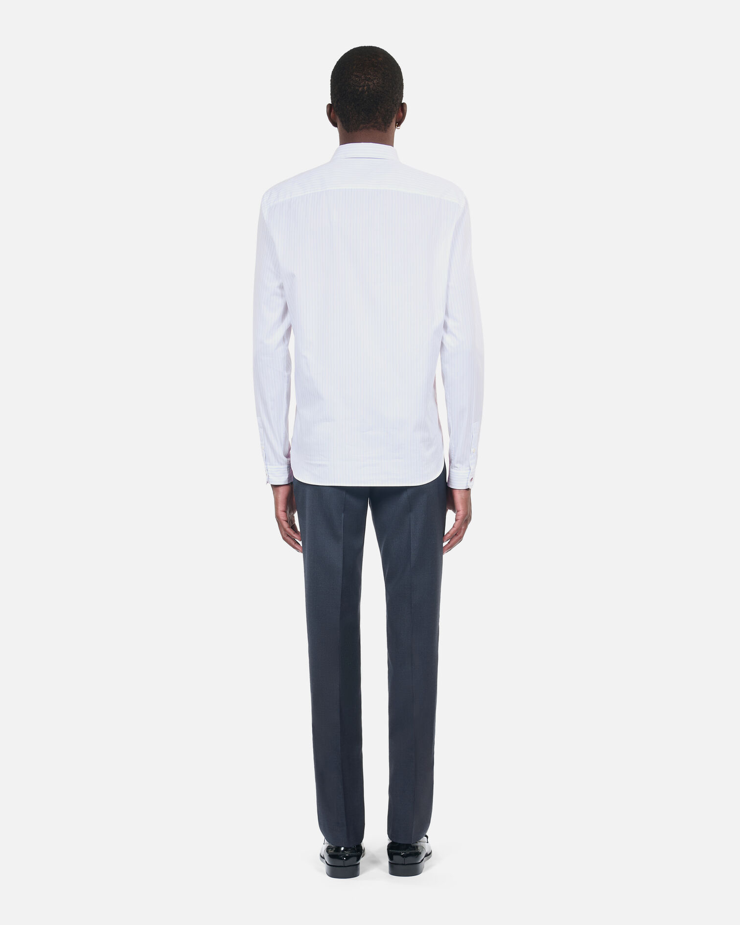 White striped formal shirt, WHITE / BLUE, hi-res image number null
