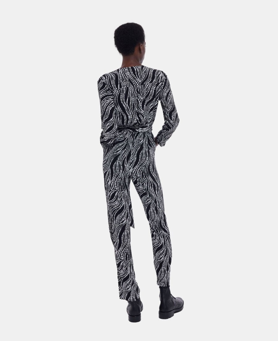 The Kooples FEMME BLACK WHITE combinaison imprimée
