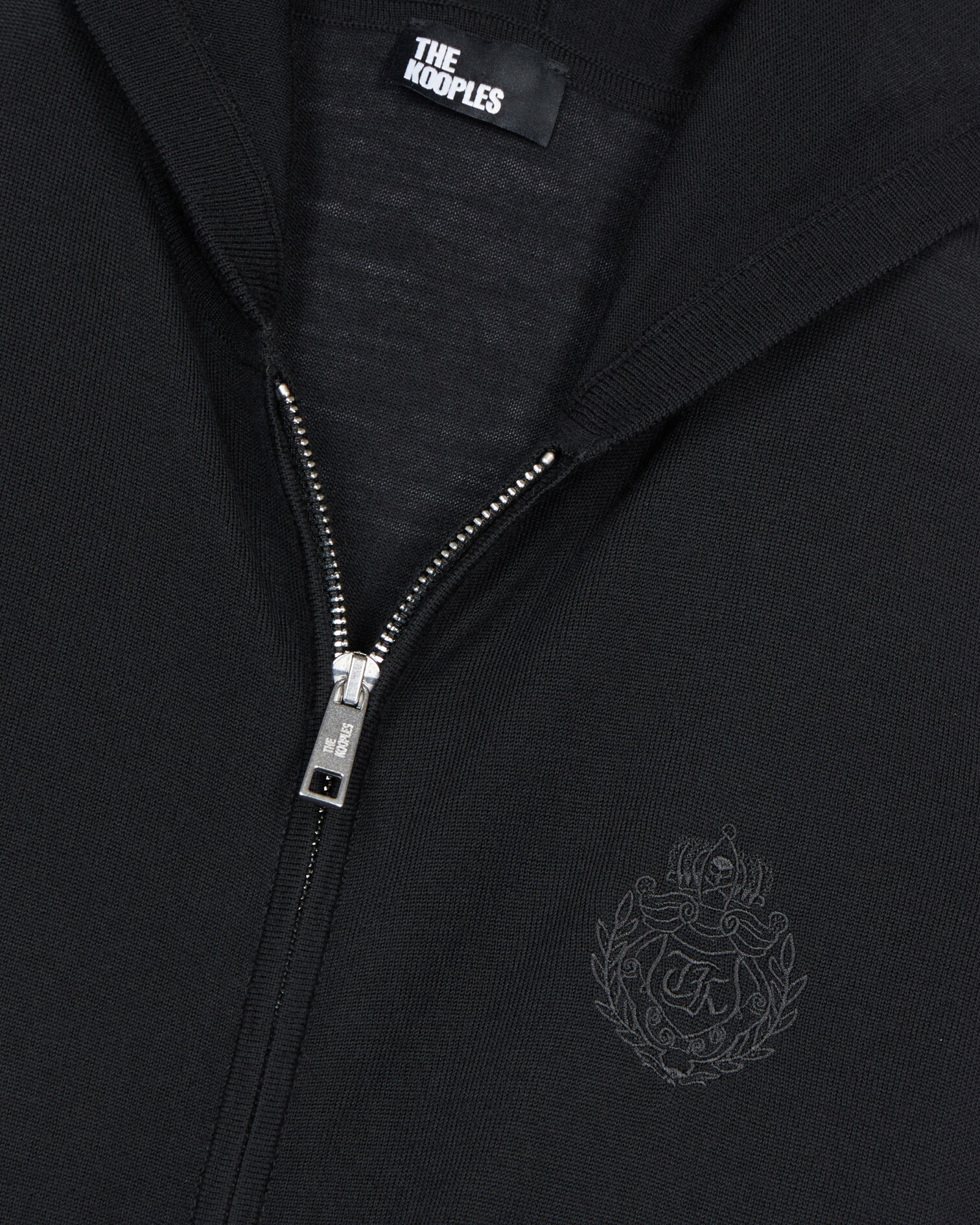 Cardigan à capuche en laine noir, BLACK, hi-res image number null