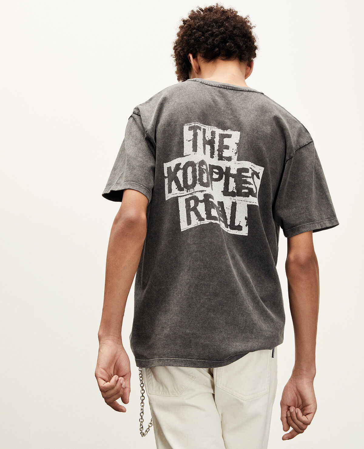 T shirt noir discount délavé