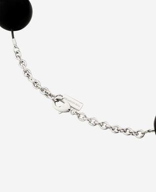 The Kooples FEMME BLACK collier pendentif c&oelig;ur avec perles noir