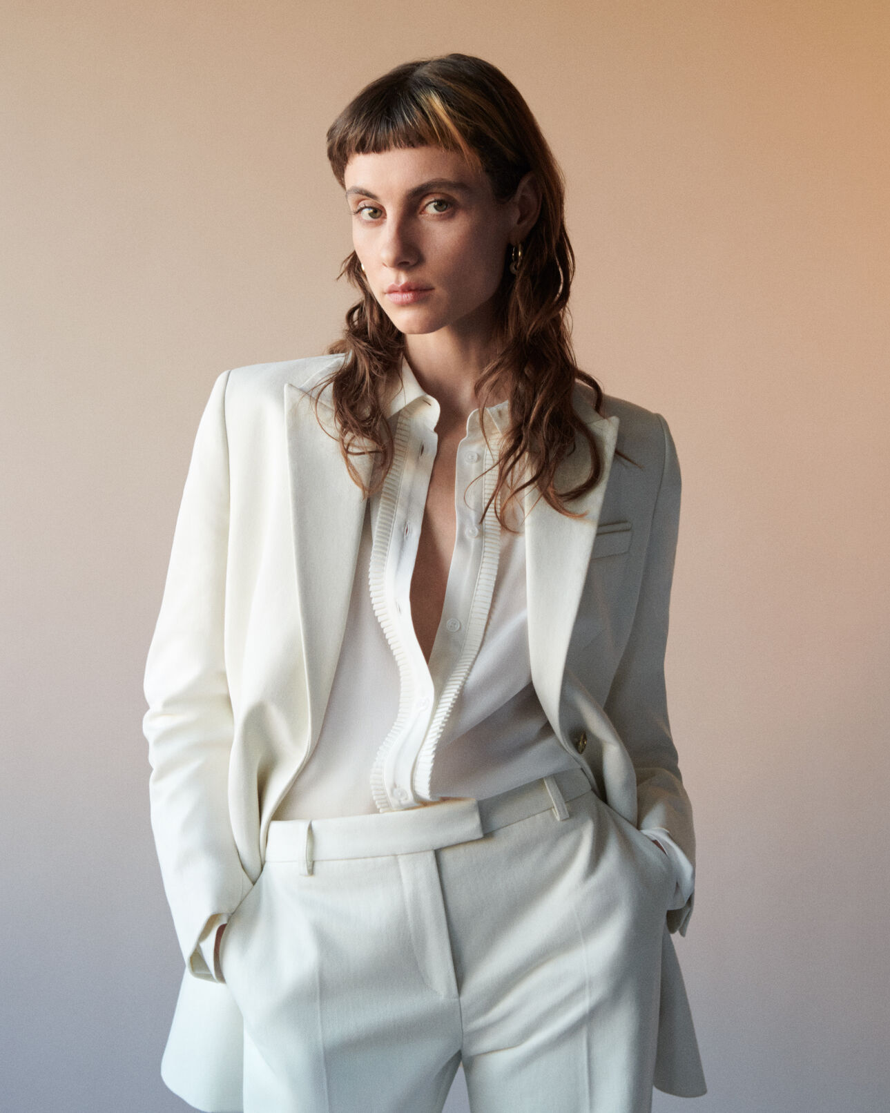 The Kooples DAMEN ECRU smokingjacke ecru