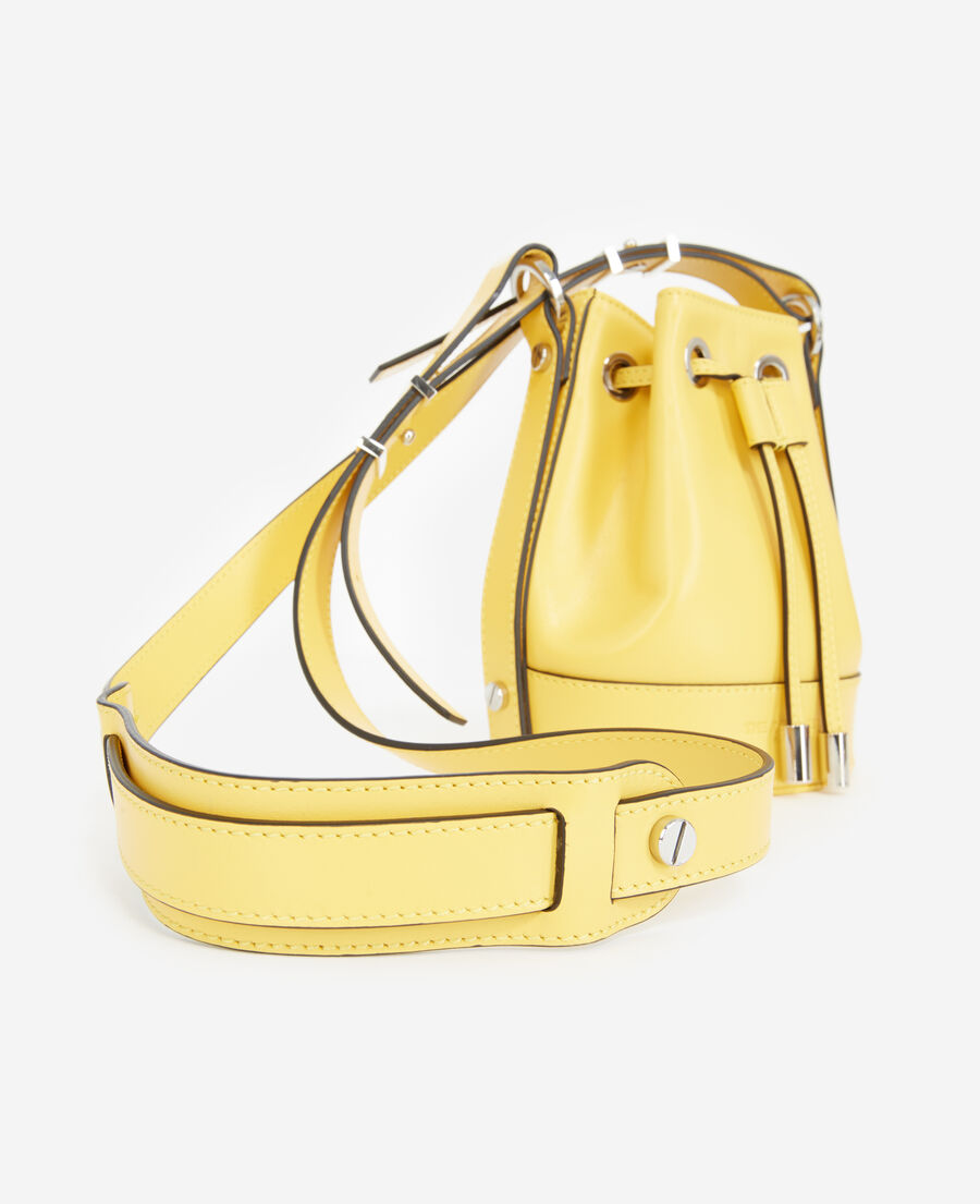 small tina bag in smooth yellow leather