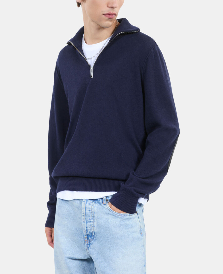 The Kooples H NAVY navy blue wool sweater