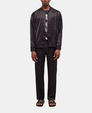 The Kooples HERREN BLACK schwarze jacke mit satin-effekt