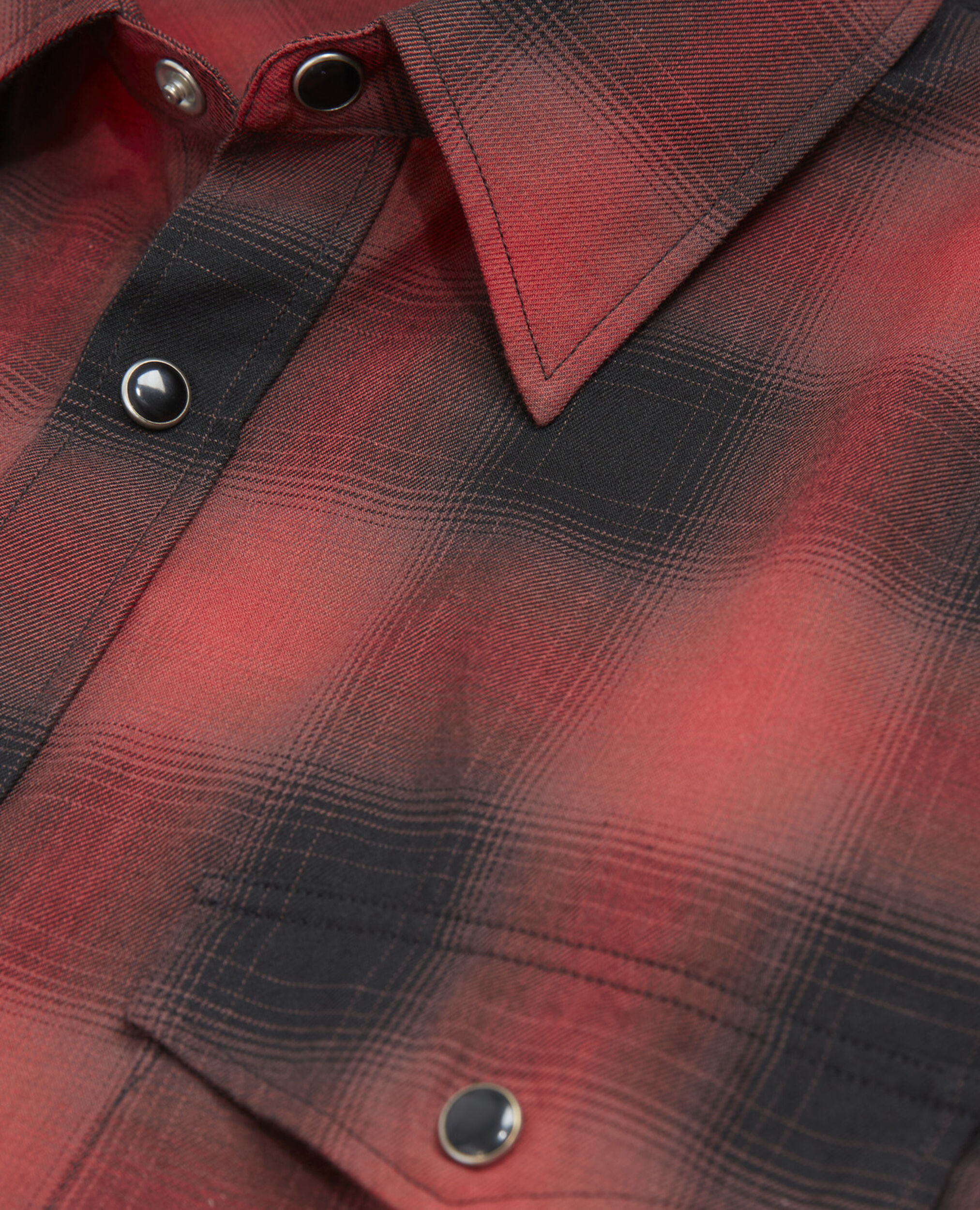 Camisa roja y negra de algodón de cuadros, RED / BLACK, hi-res image number null