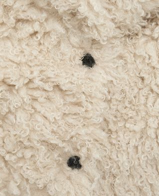 The Kooples WOMEN ECRU short ecru fur-effect coat