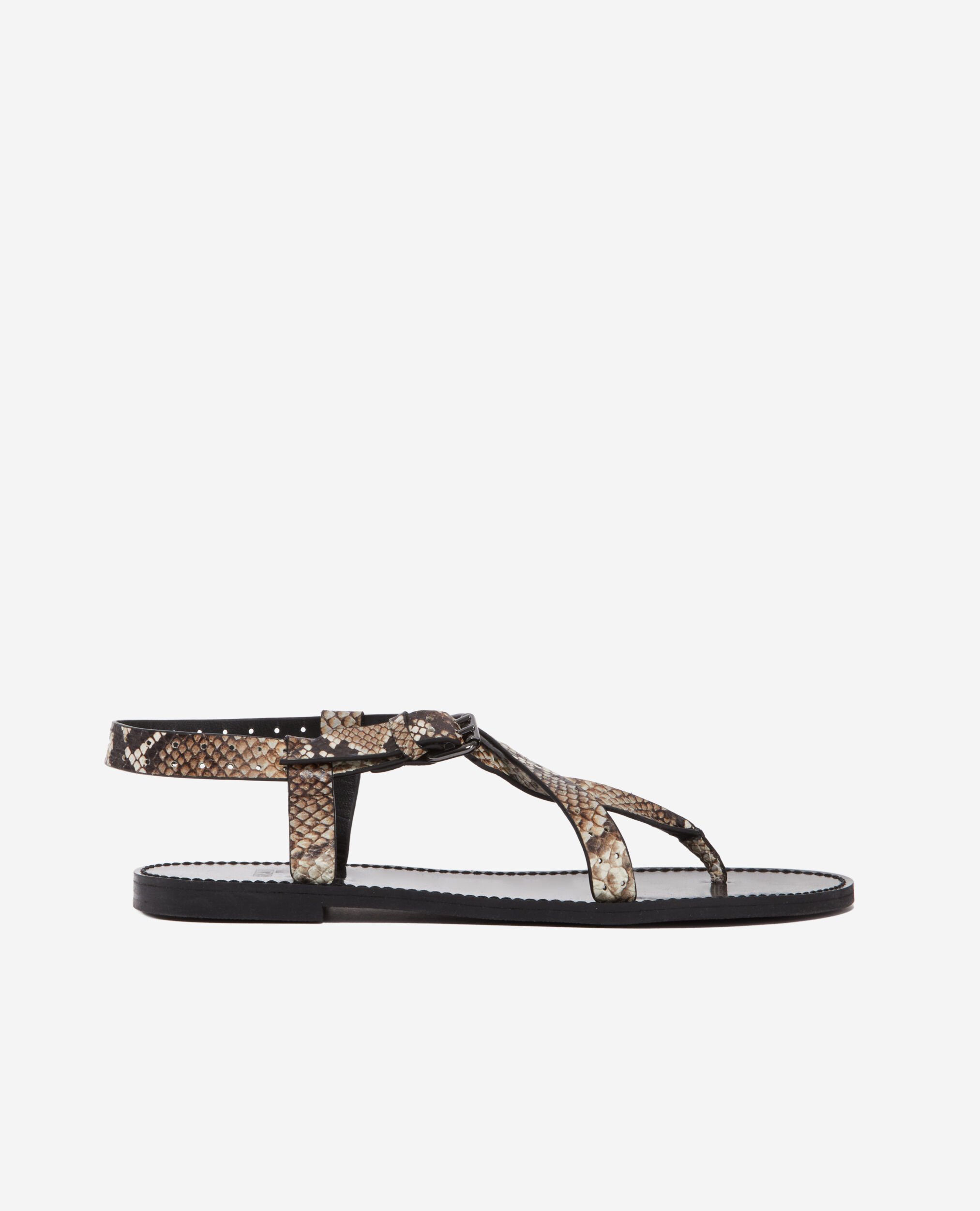 Sandales plates python clearance