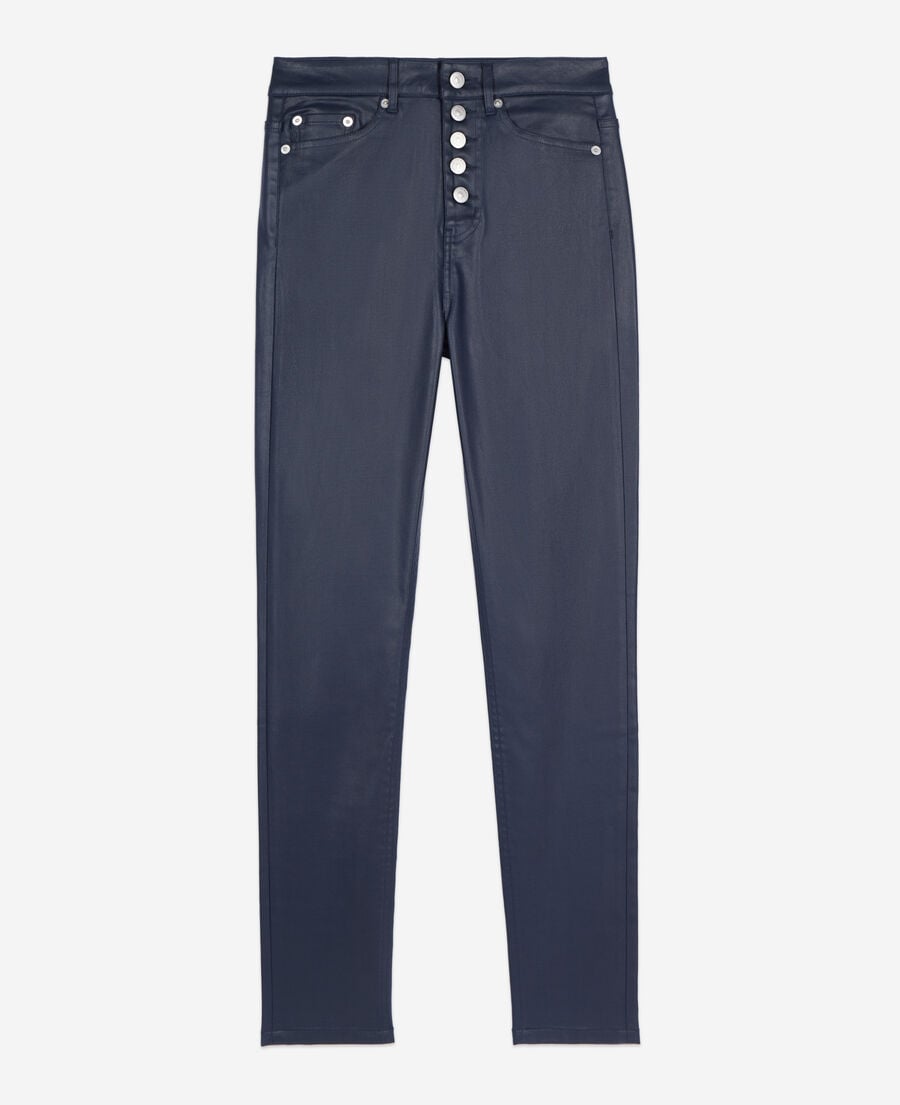 The Kooples MUJER NAVY vaqueros skinny efecto piel azul marino