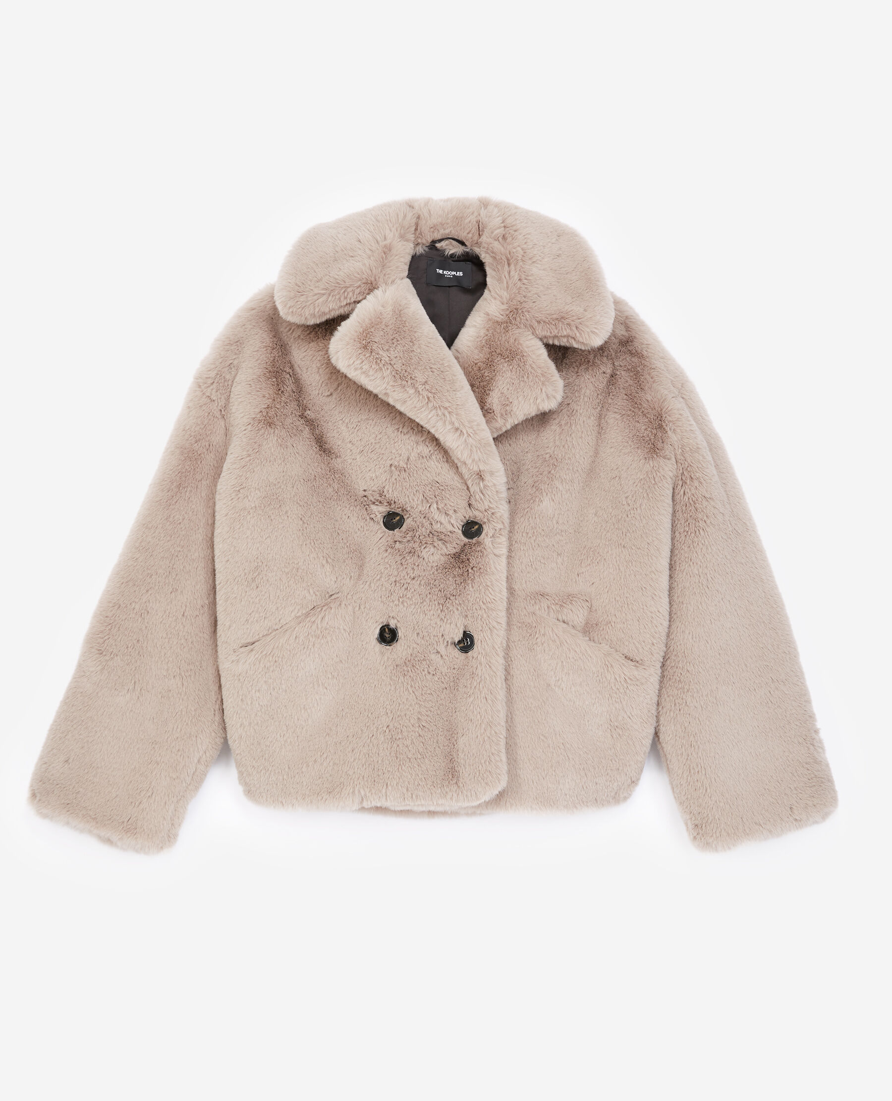 Manteau court best sale femme fausse fourrure