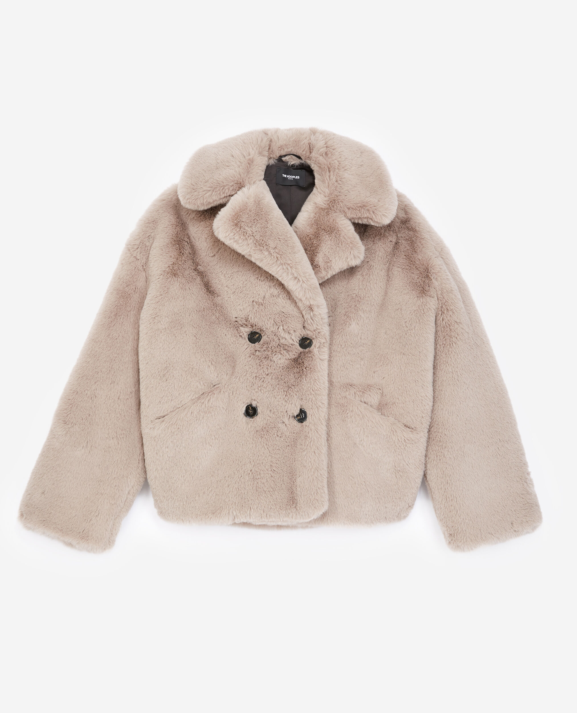 Fourrure Blanche The Kooples Manteau Fausse Fourrure Manteau Parka