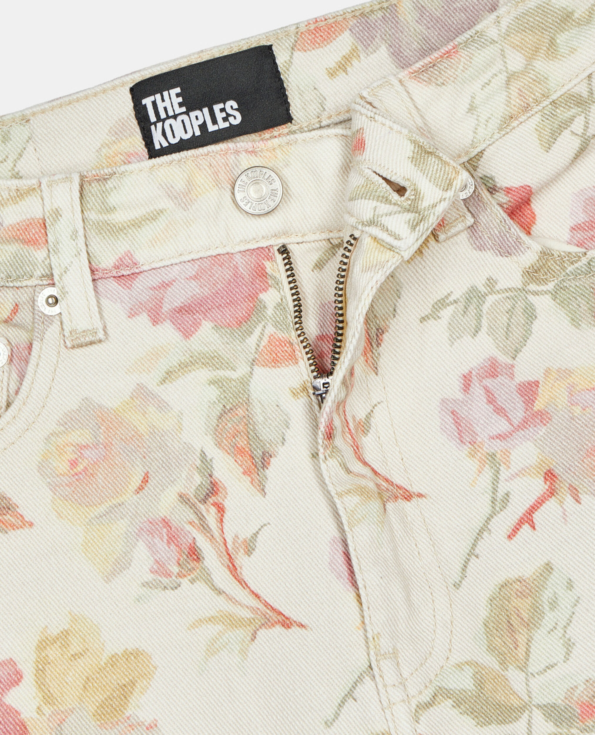 Floral printed boyfriend jeans, ECRU, hi-res image number null