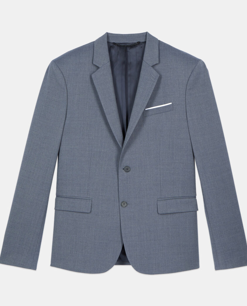 The Kooples HOMME BLUE veste de costume en laine bleue