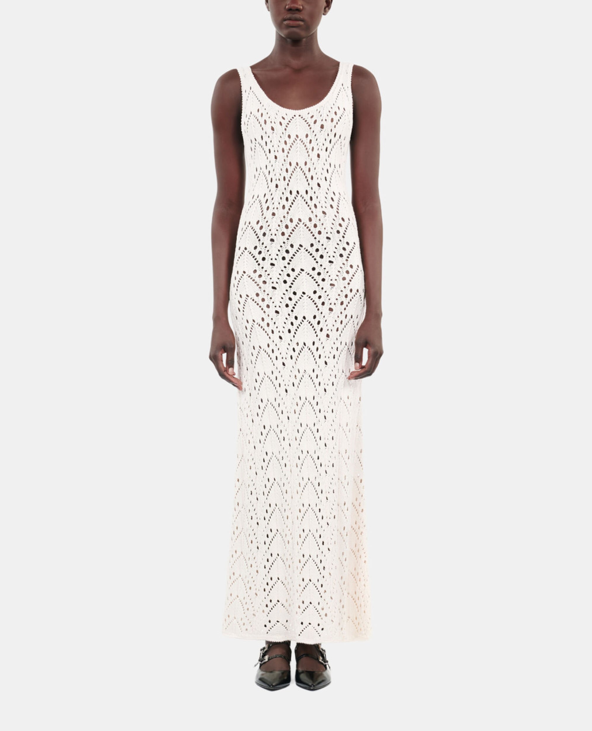 Robe longue en maille écrue, ECRU, hi-res image number null