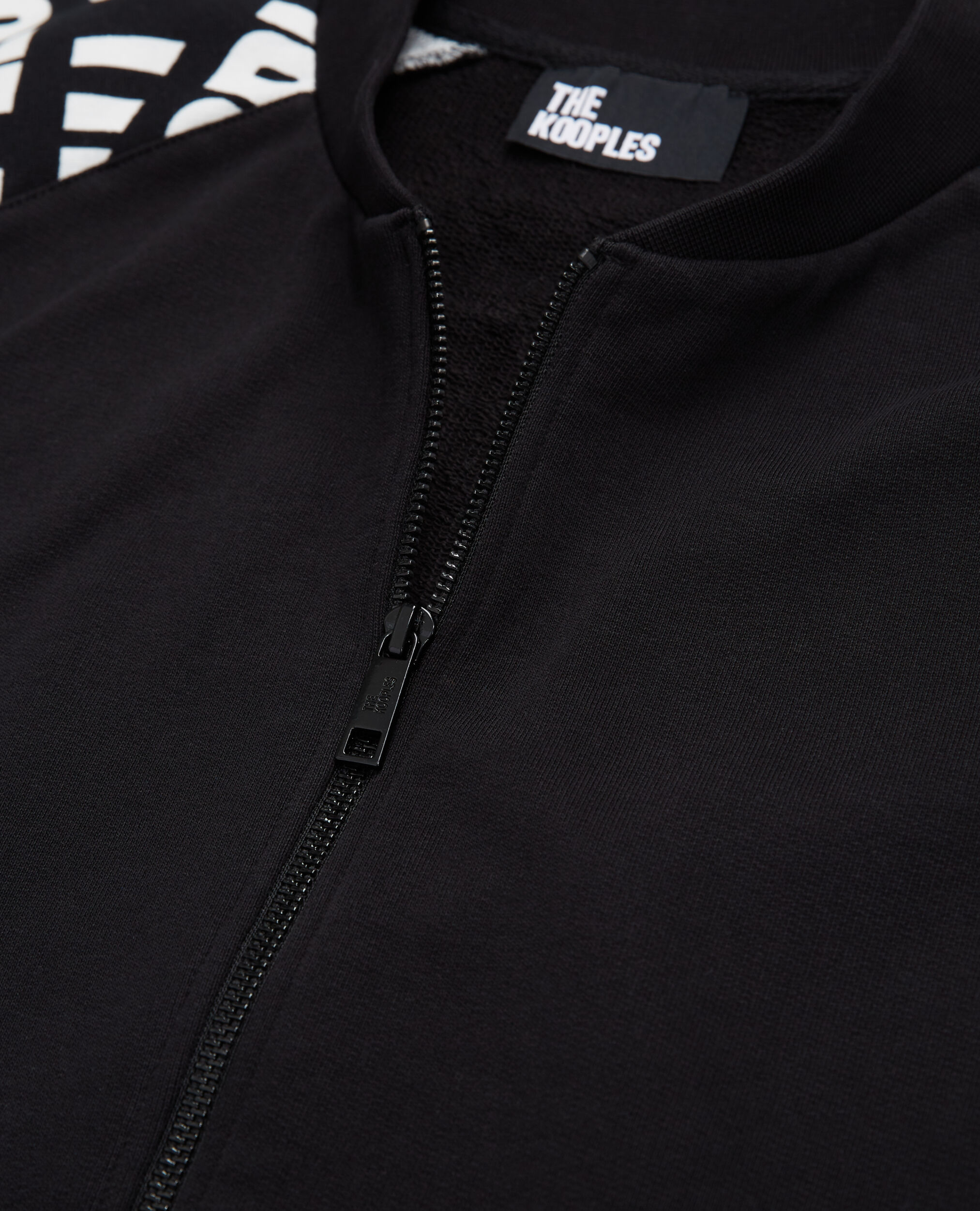 Chaqueta chándal negra Tape logotipo, BLACK / WHITE, hi-res image number null