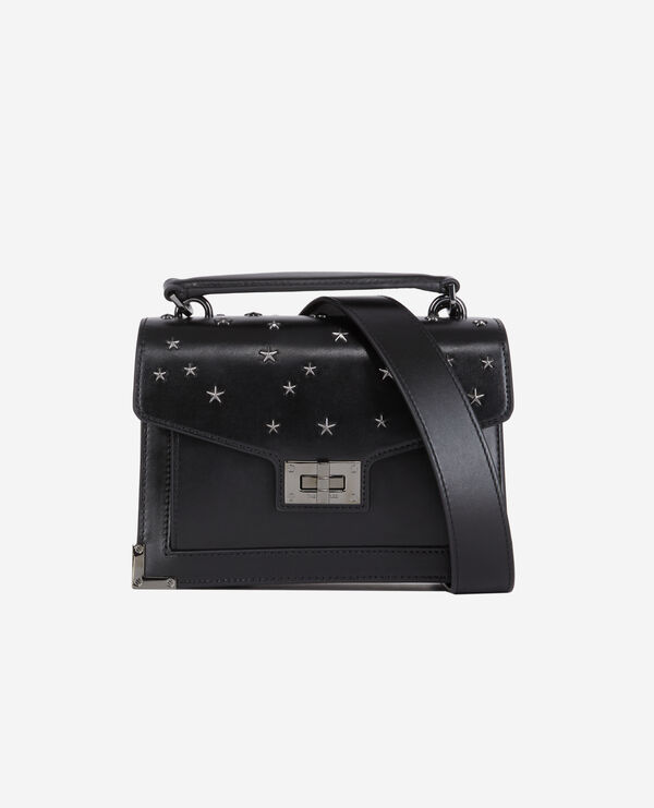 bolso emily pequeño piel negro estrellas