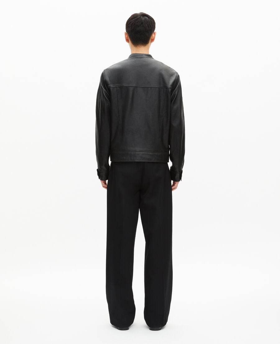 The Kooples HERREN BLACK schwarze lederjacke