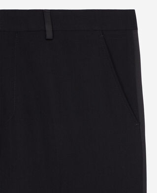 The Kooples MEN BLACK black straight satin detail tuxedo pants
