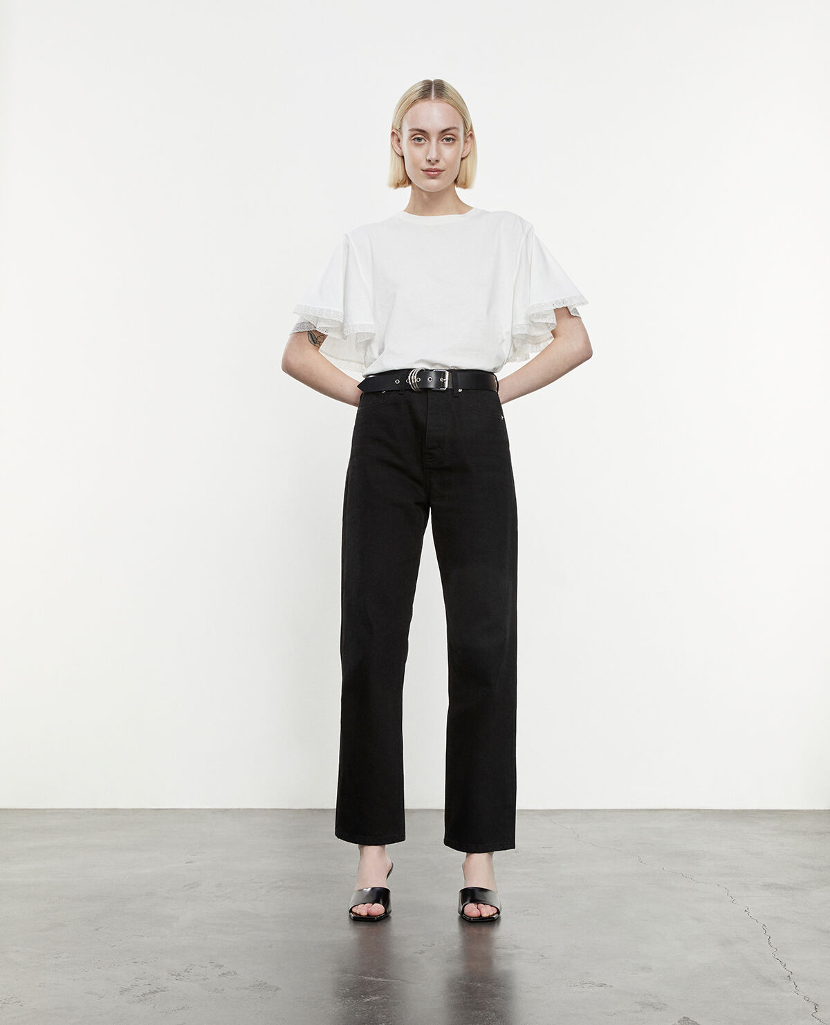 Jean noir taille haute droit The Kooples