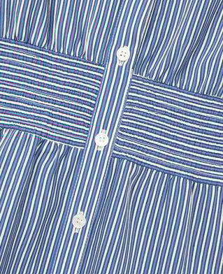 The Kooples F BLUE WHITE short striped shirt dress