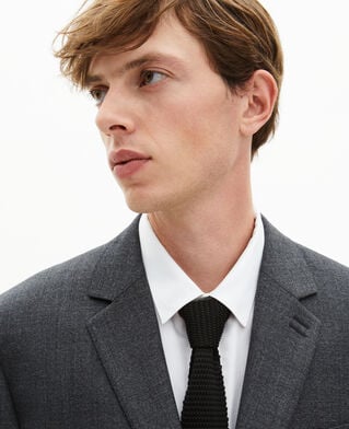 The Kooples MEN BLACK black silk knit tie