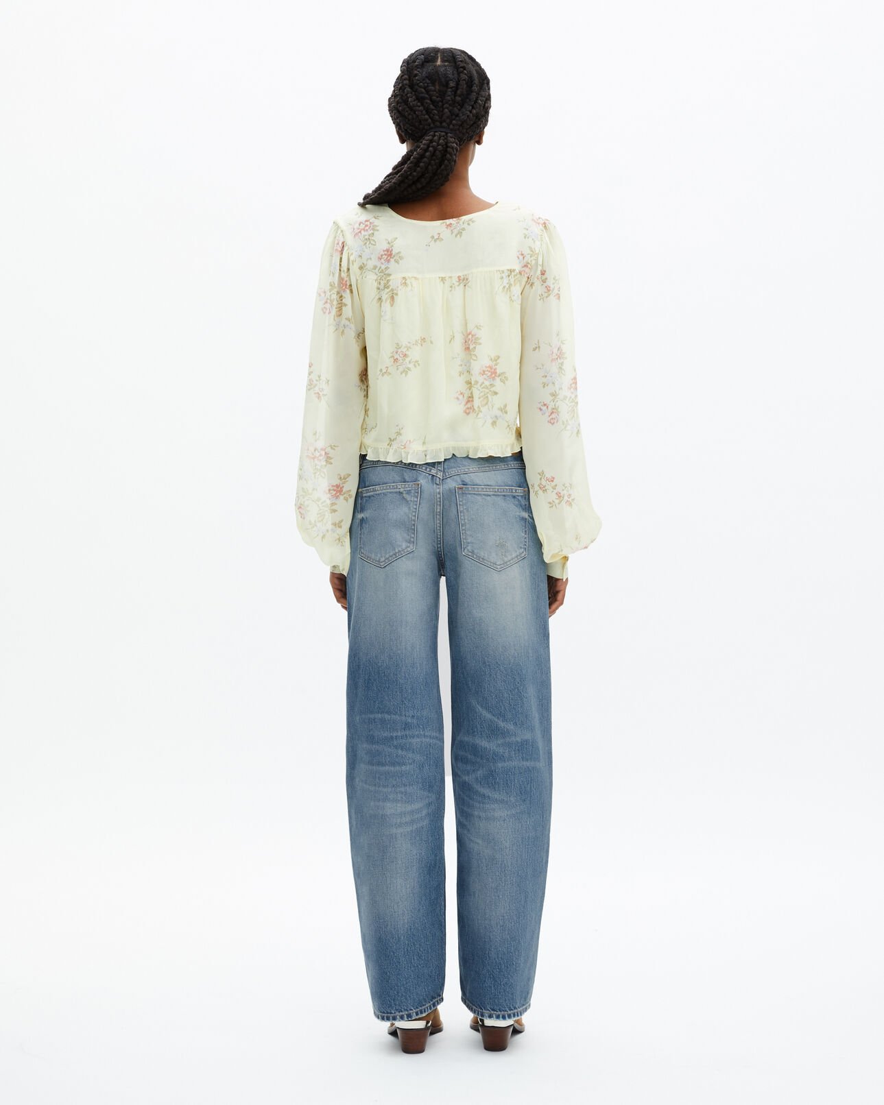 The Kooples DAMEN YELLOW gelbes oberteil mit blumenmuster