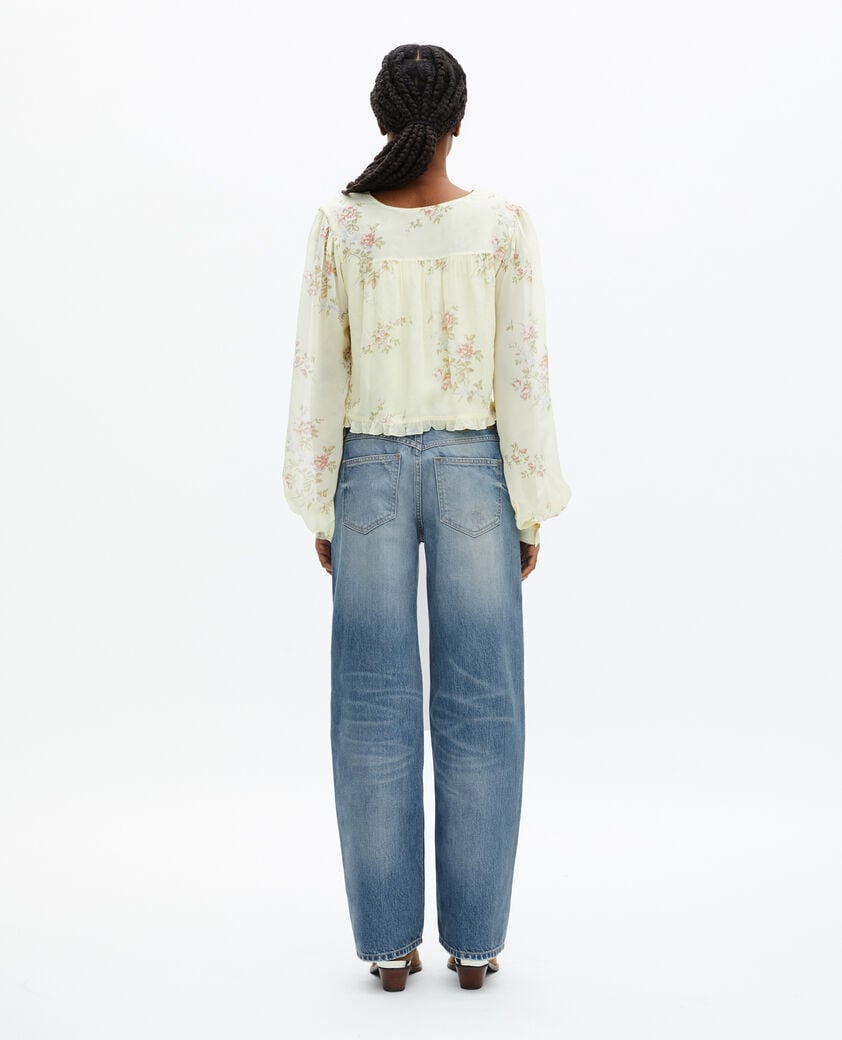 The Kooples FEMME YELLOW top imprimé fleuri jaune