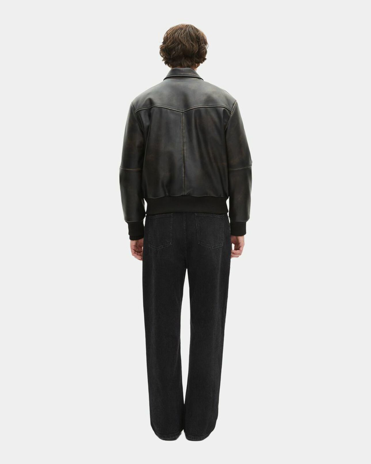 The Kooples HERREN DARK BROWN braune lederjacke