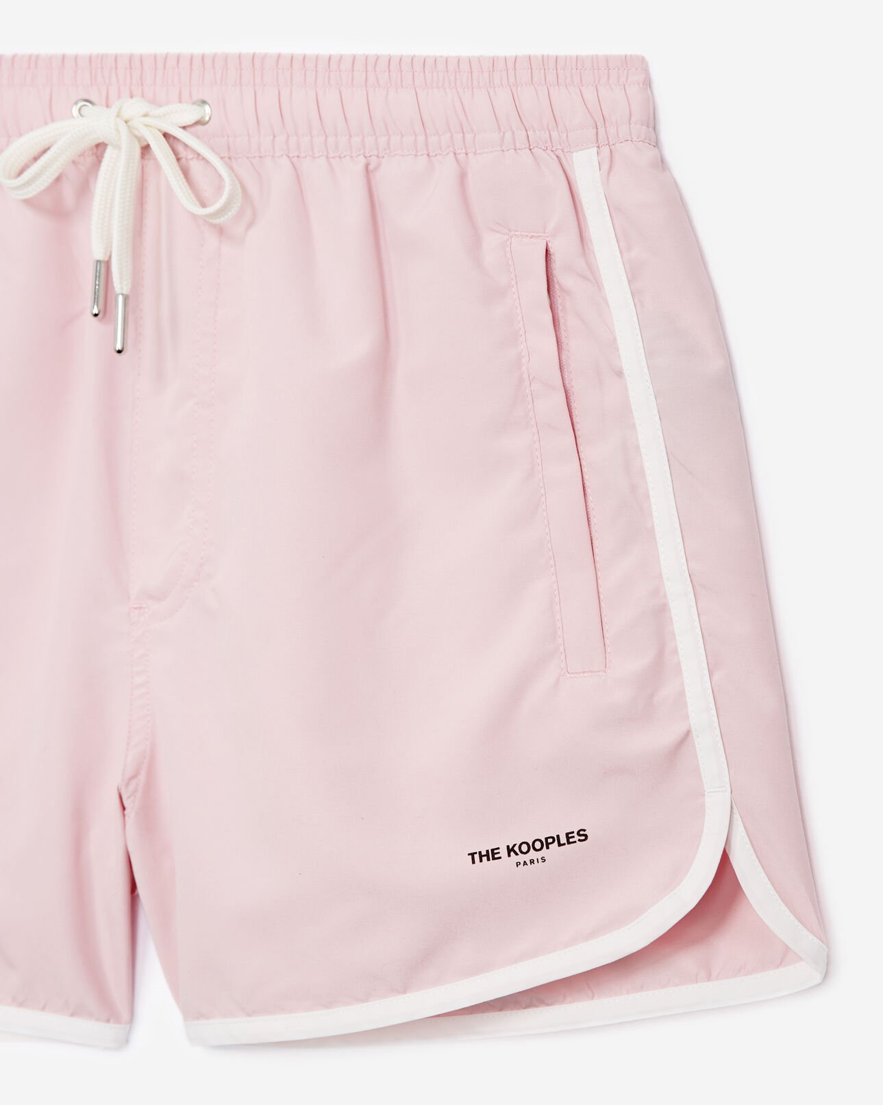 The Kooples HERREN LIGHT PINK badehose rosa weiße streifen