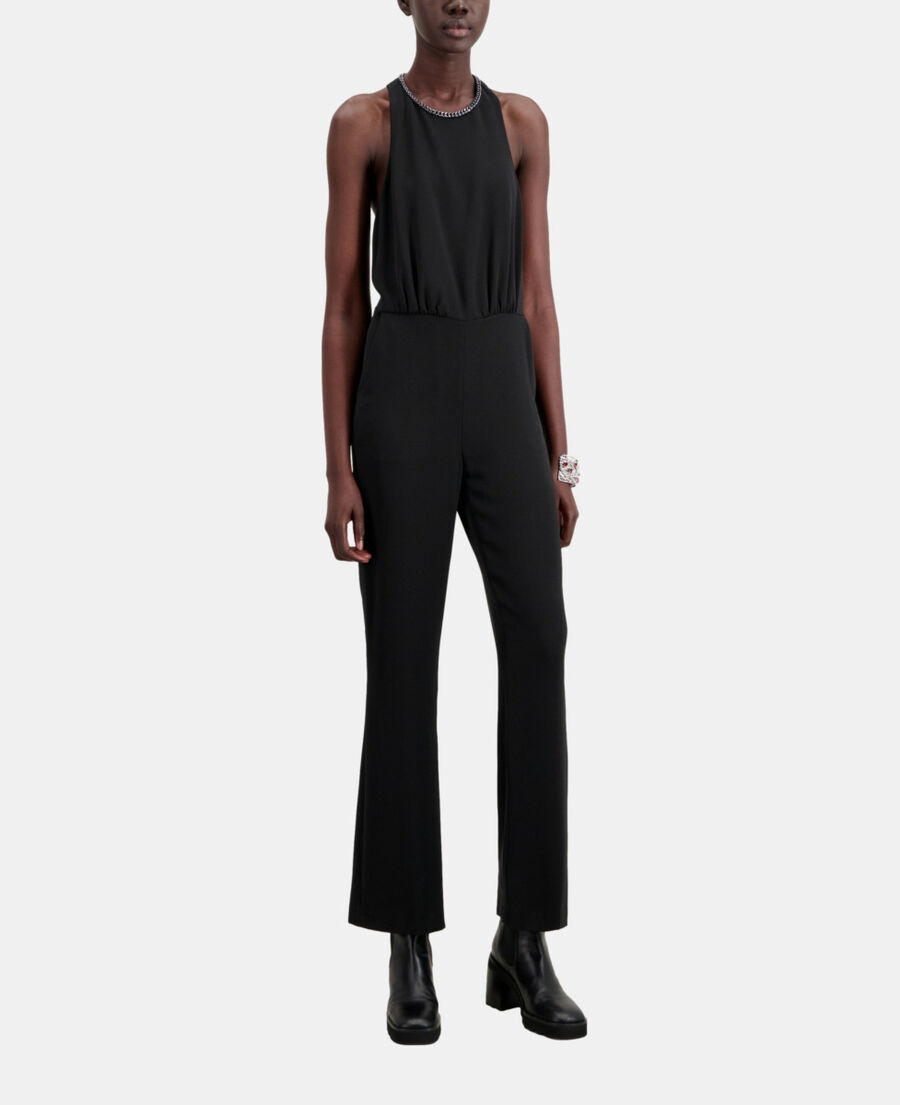 black crepe jumpsuit