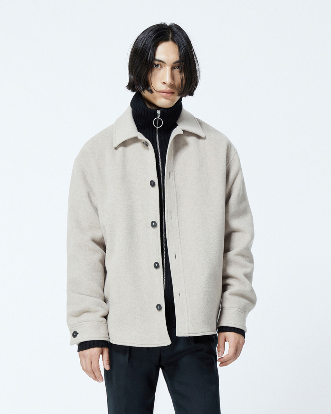 The Kooples MEN BEIGE beige overshirt