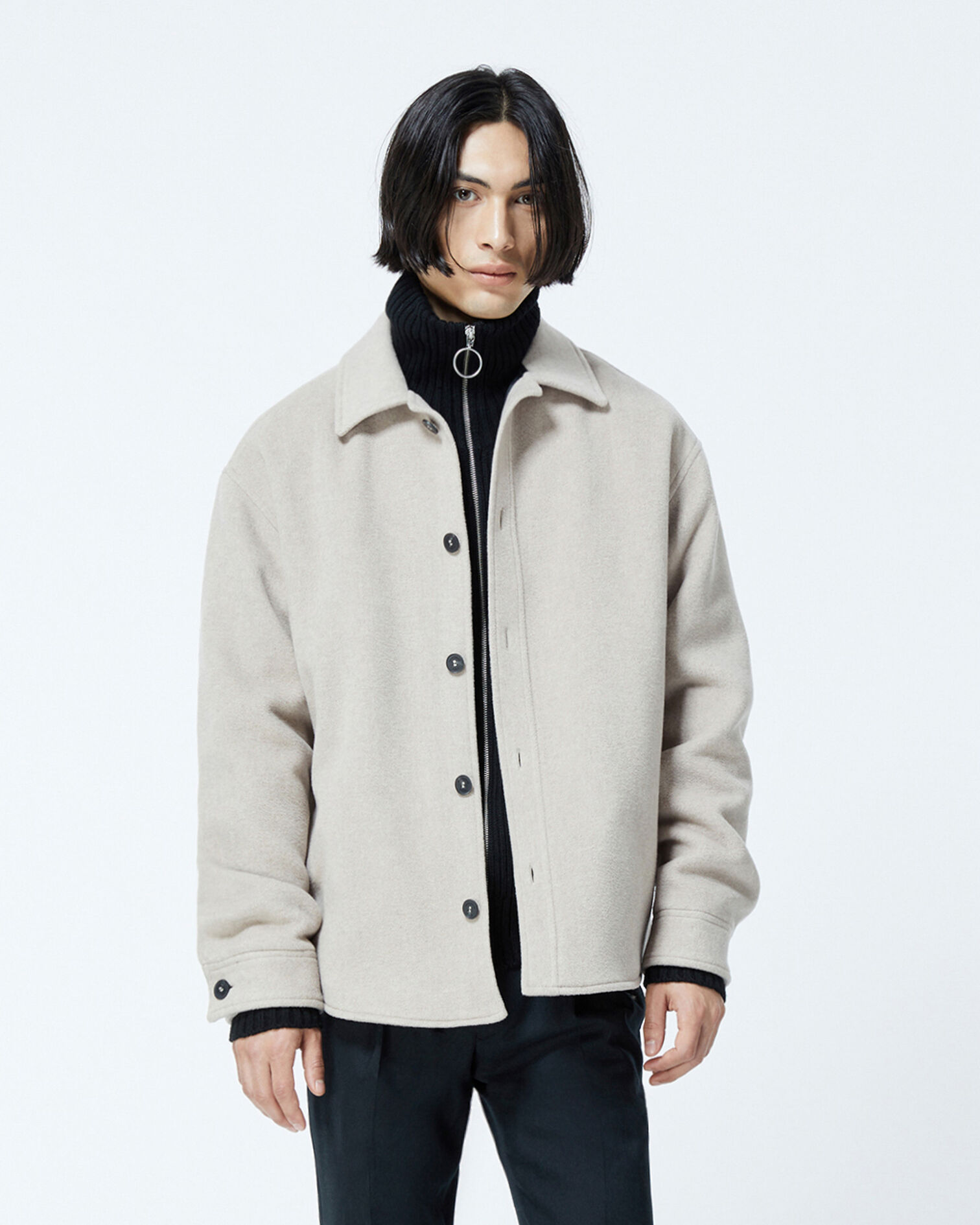 Beige overshirt, BEIGE, hi-res image number null