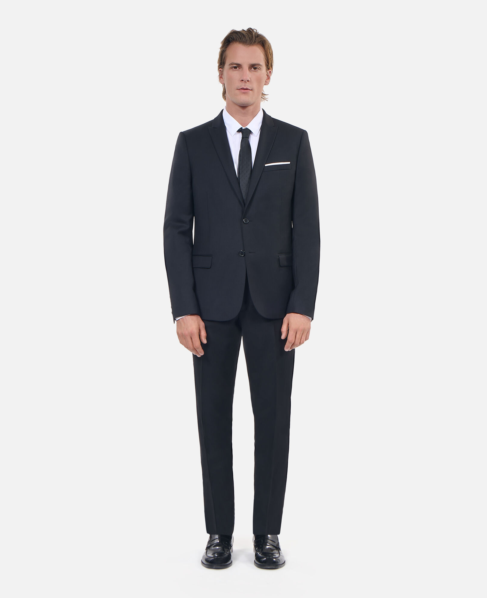 The Kooples MEN BLACK black wool suit fitted jacket