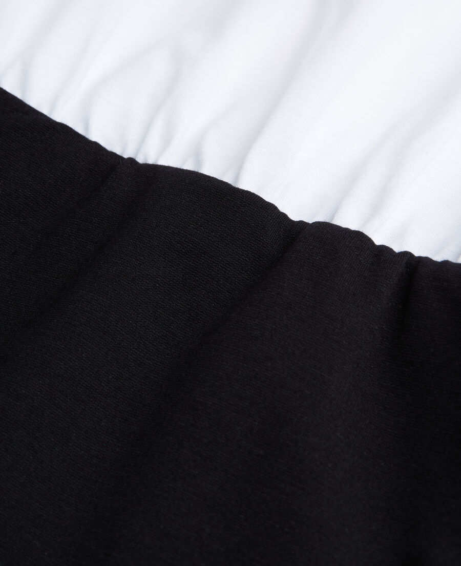 short two-tone cotton dress