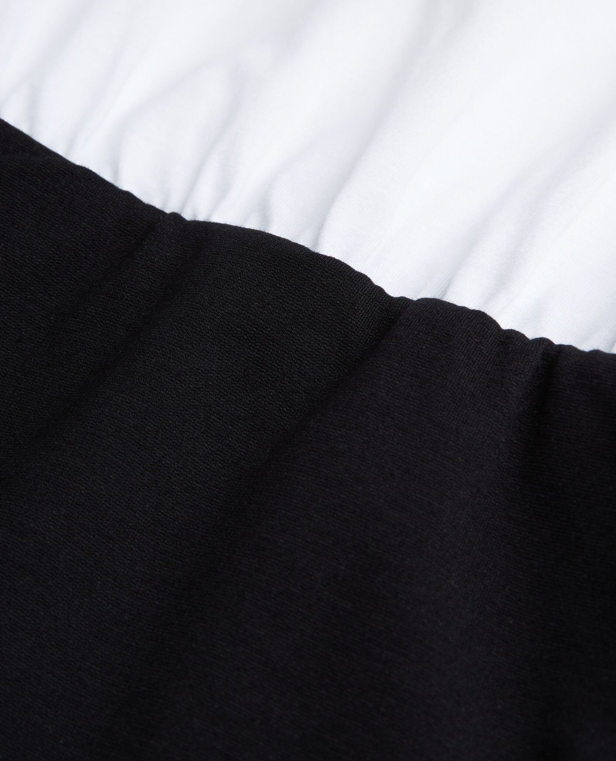 Short two-tone cotton dress, BLACK / WHITE, hi-res image number null