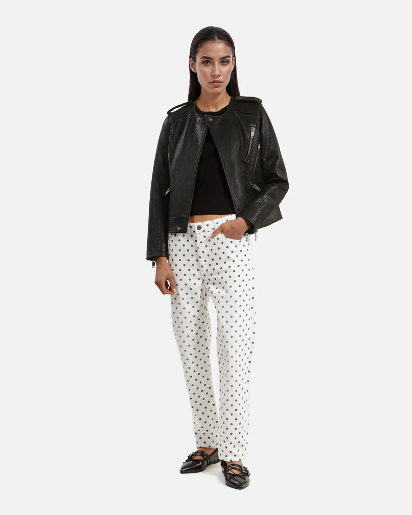 The Kooples WOMEN BLACK black leather jacket