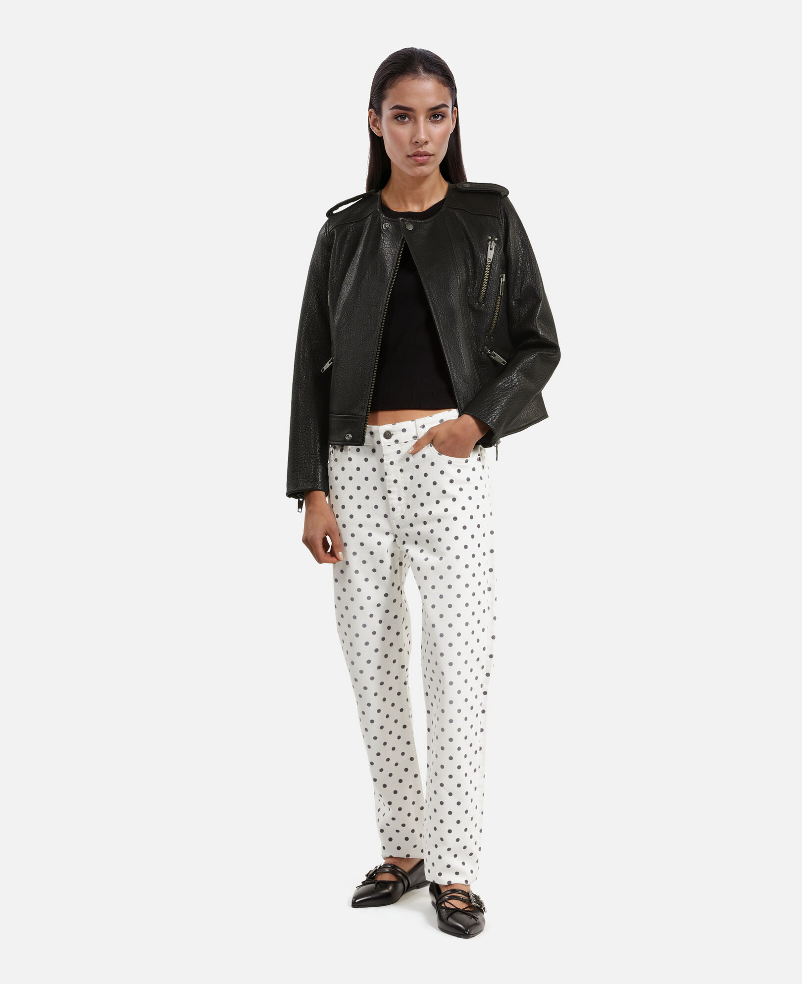 The Kooples DAMEN BLACK schwarze lederjacke
