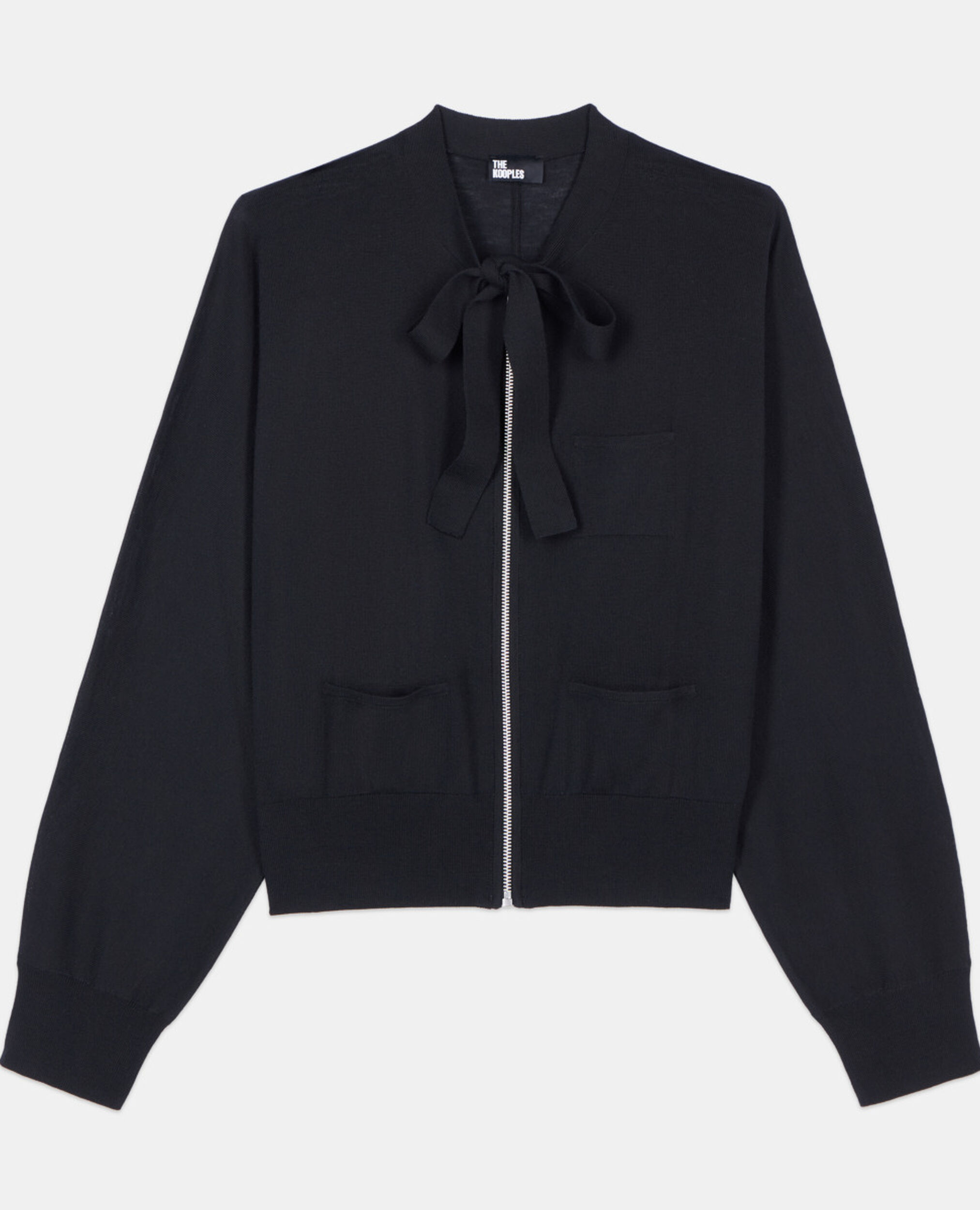 Cardigan en laine noir, BLACK, hi-res image number null