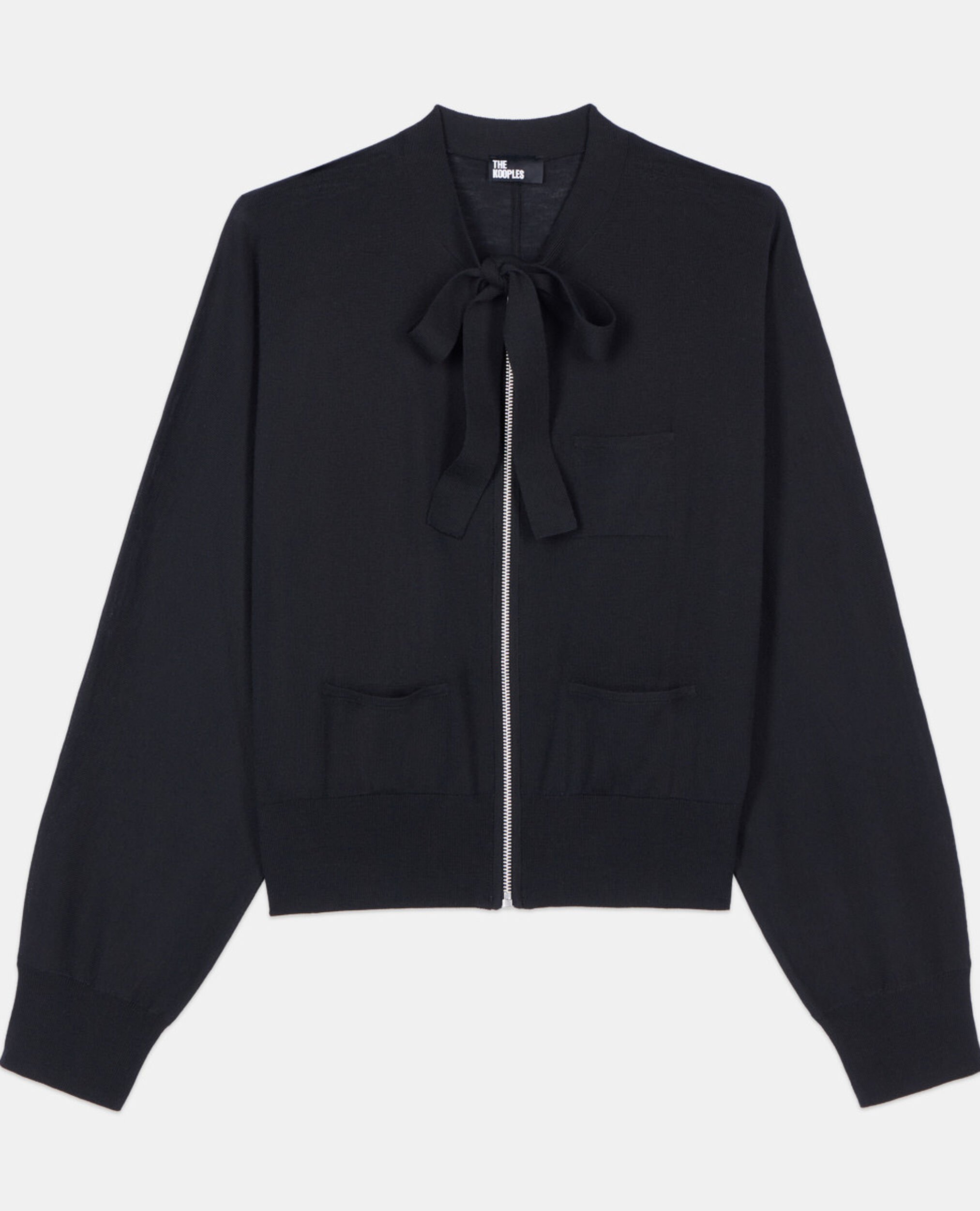 Cardigan en laine noir, BLACK, hi-res image number null