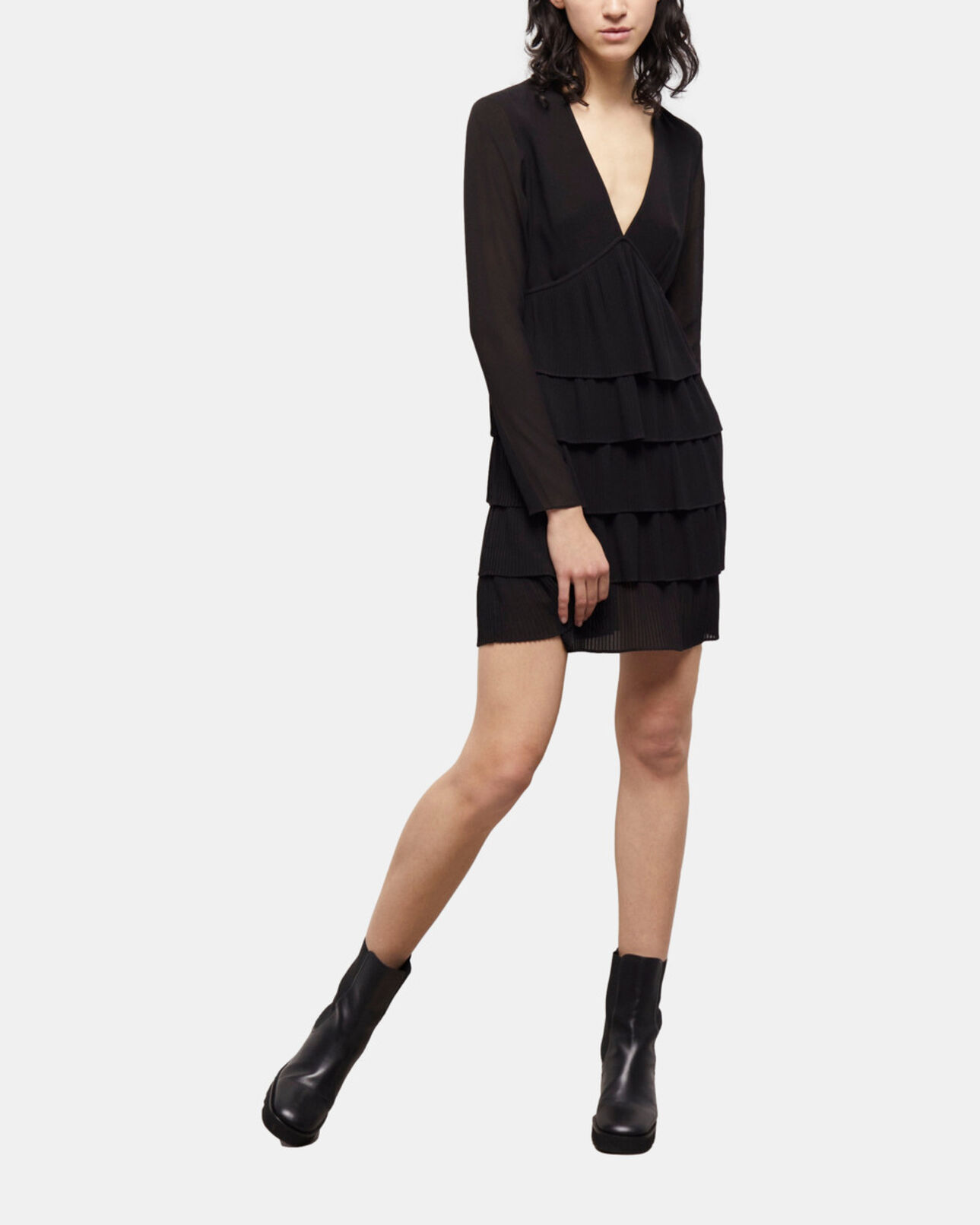 The Kooples FEMME BLACK robe courte noire