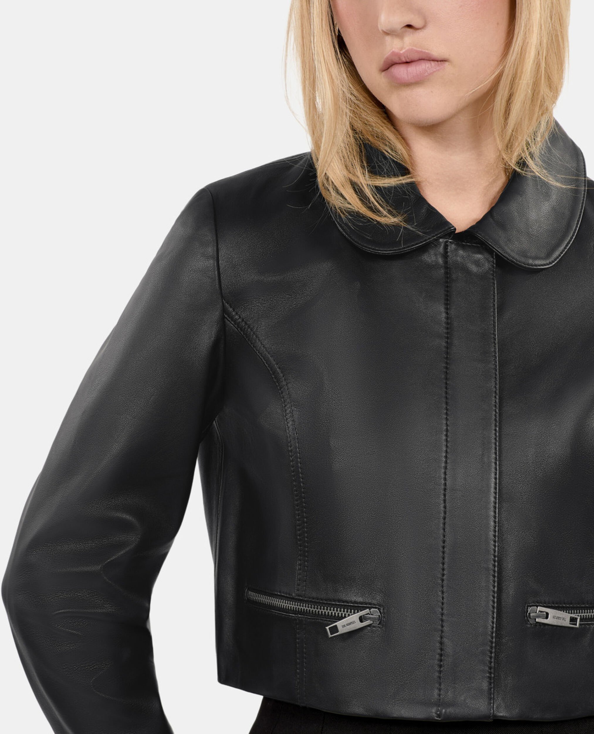 Schwarze Lederjacke, BLACK, hi-res image number null