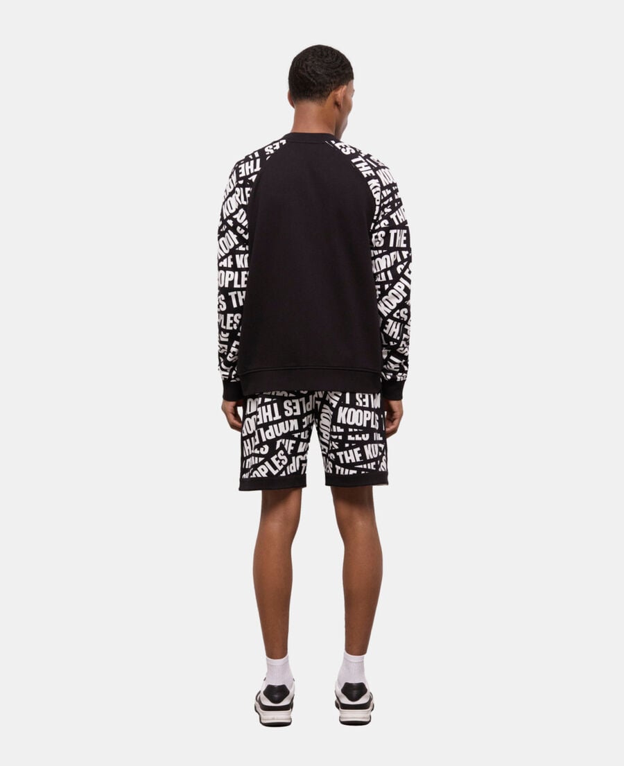 The Kooples HOMME BLACK / WHITE veste de survêtement noire tape logo