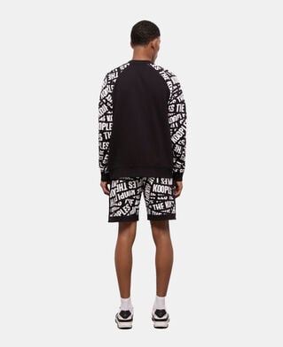 The Kooples HOMME BLACK / WHITE veste de survêtement noire tape logo