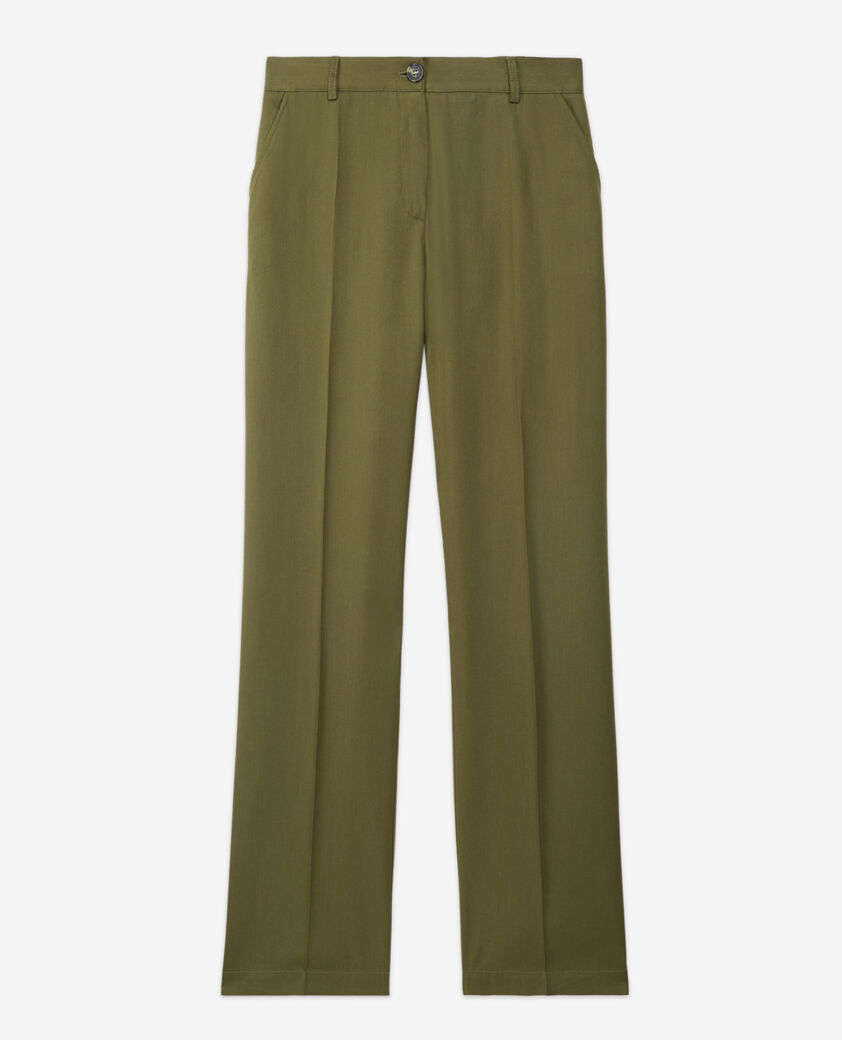 The Kooples WOMEN KAKI khaki tencel military-style pants