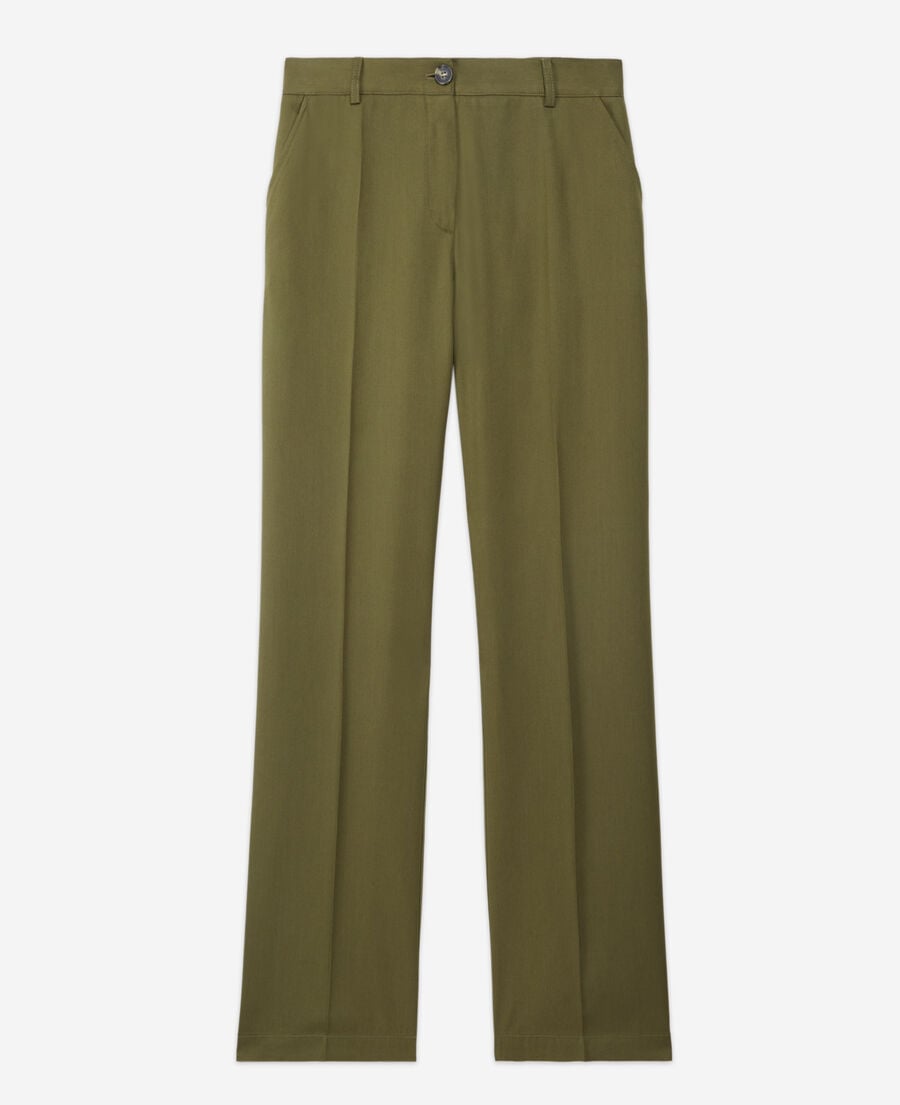 The Kooples WOMEN KAKI khaki tencel military-style pants