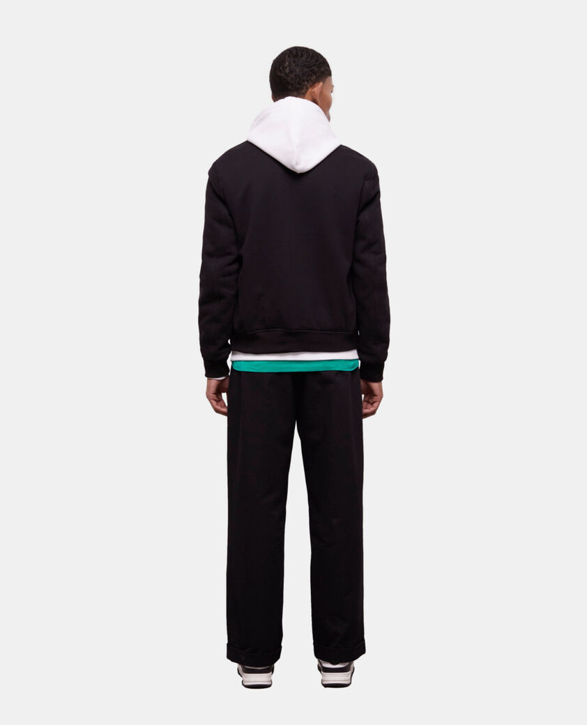 The Kooples HOMME BLACK blouson détails cuir noir