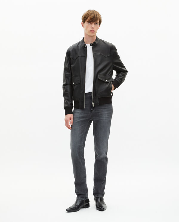 Men's Black leather jacket The Kooples
