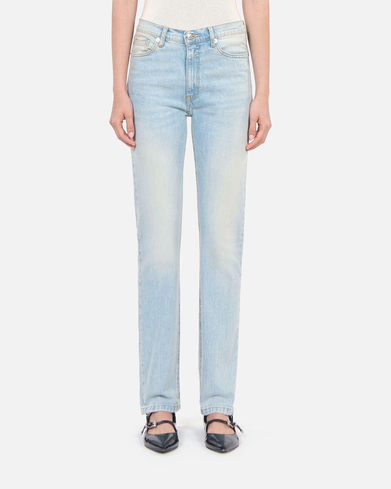The Kooples FEMME BLUE BLEACHED / NAVY jean slim bleu clair